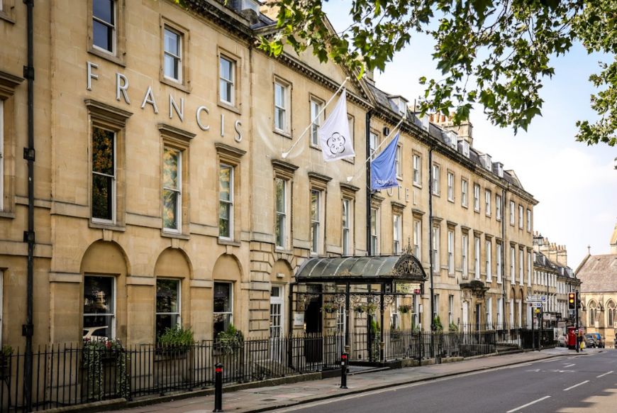 image of the outside of the francis hotel in bath